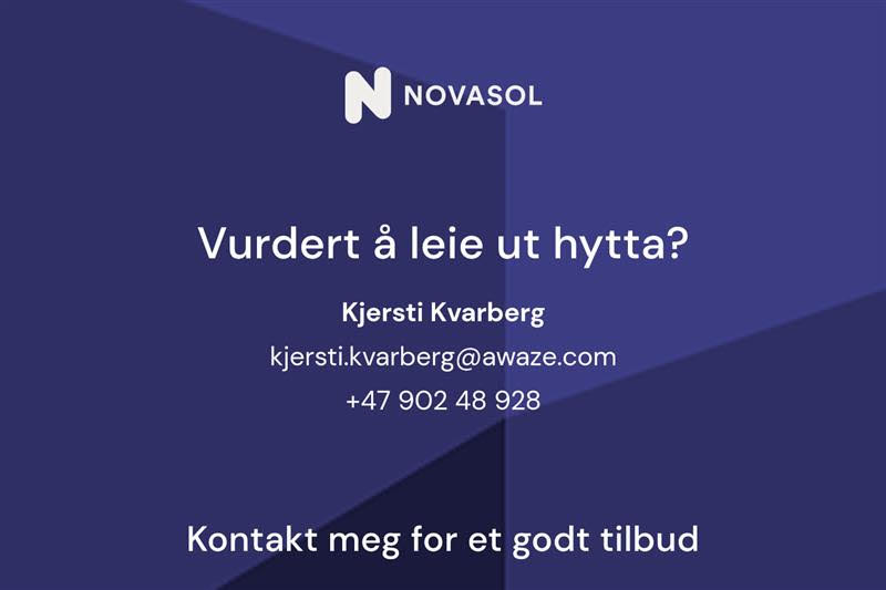 Novasol, visittkort leie ut hytta